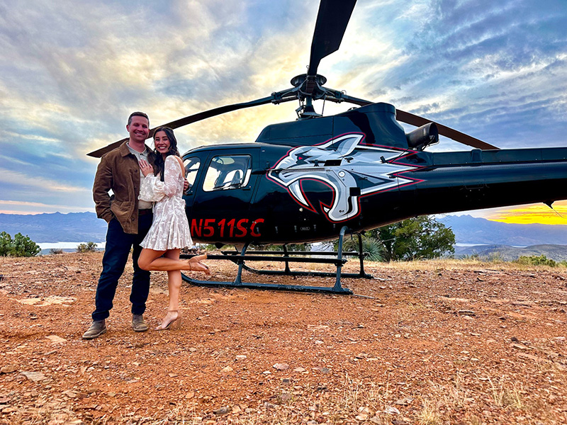 phoenix helicopter on mountain top